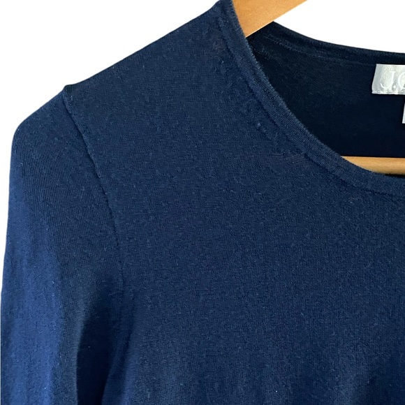 NWOT J. Crew Halle Navy Blue Merino Wool Sweater Size Small - Picture 5 of 8